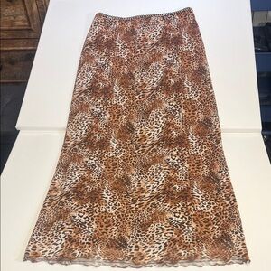 Leopard Print Maxi Skirt